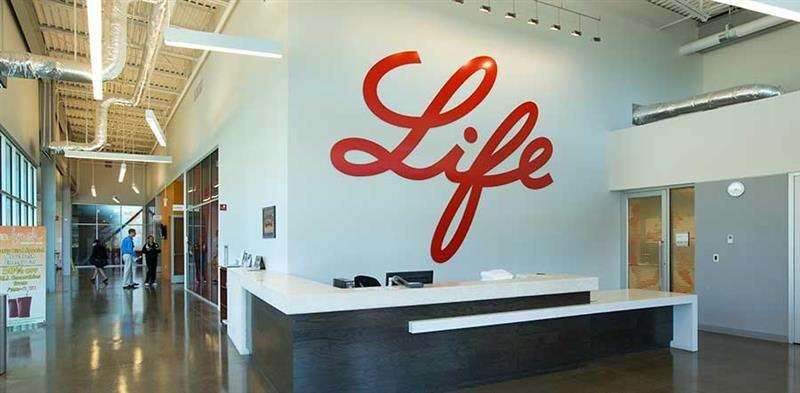Completed office reception following the Eli Lilly Limerick internal fit-out