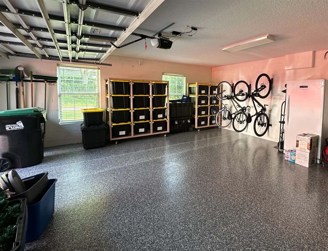 A finished ToteShelfGuy garage install in Orlando