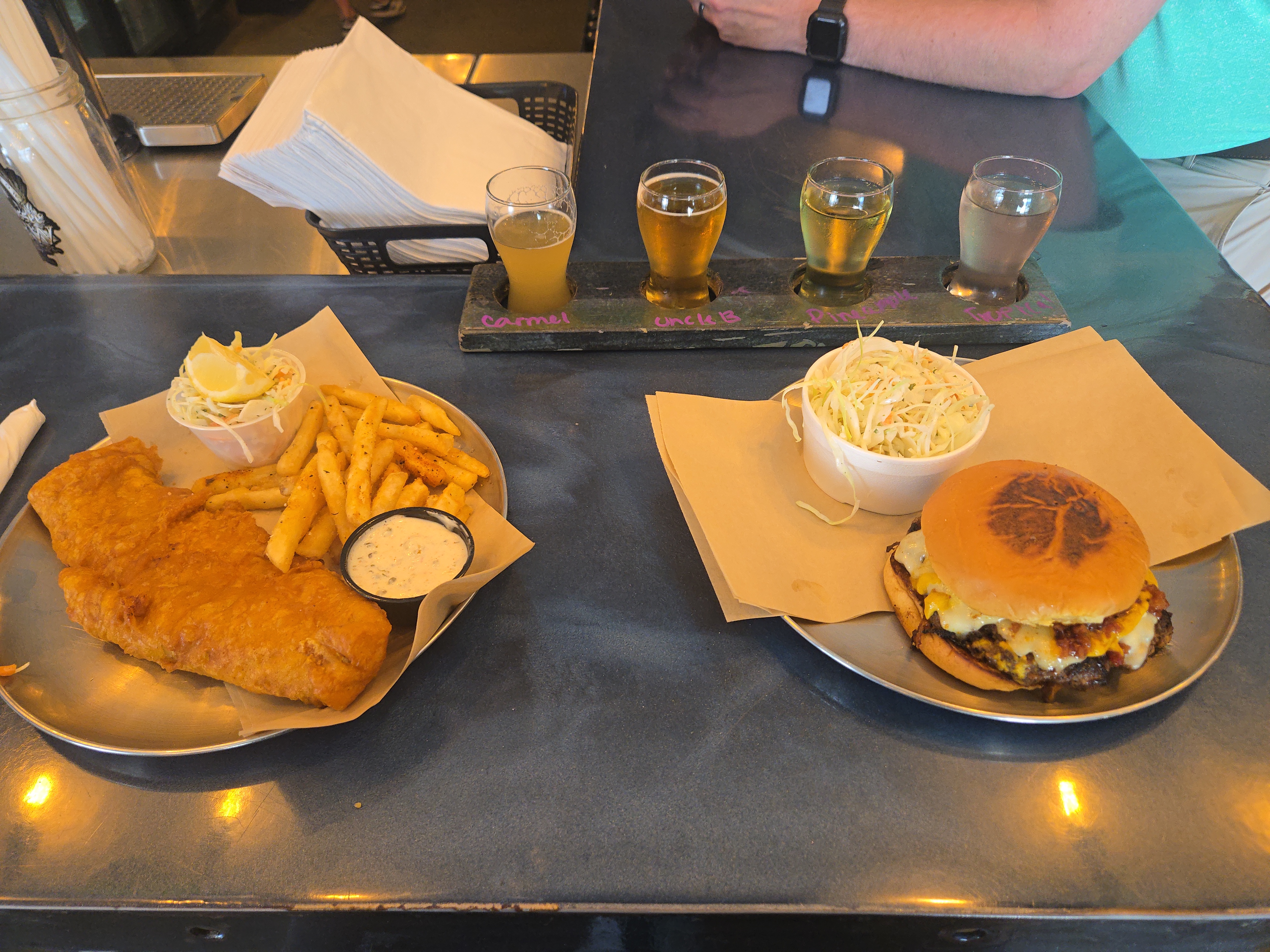 burger and fries  supper