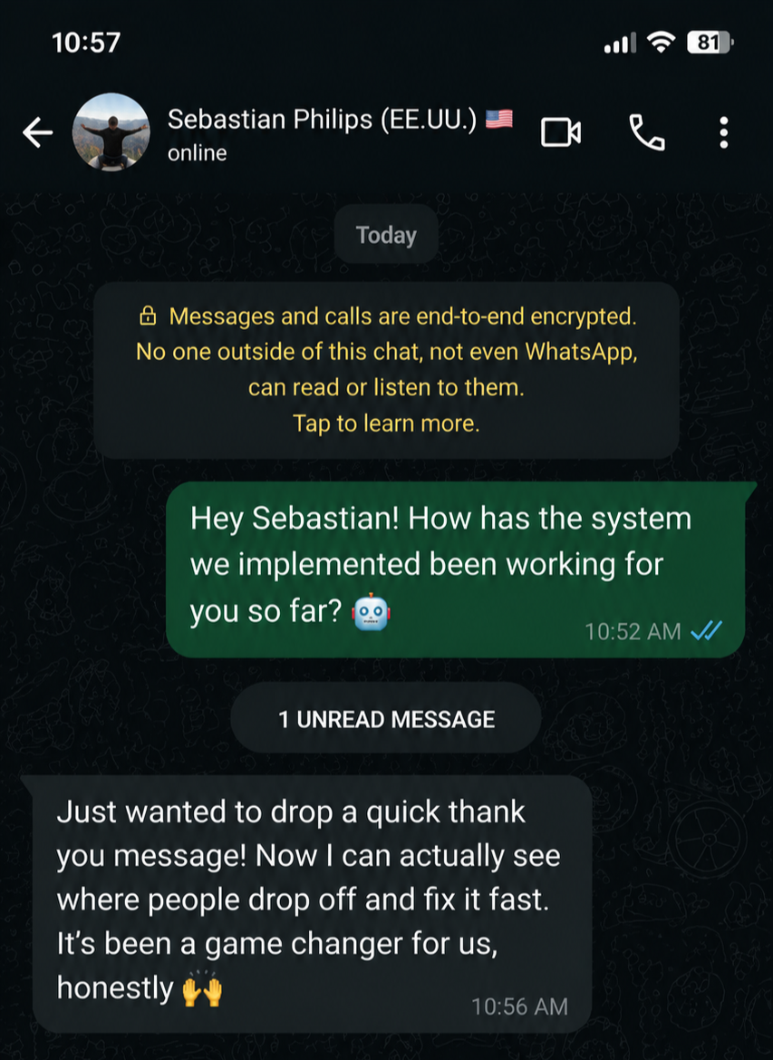 Conversación de WhatsApp con Sebastian Philips