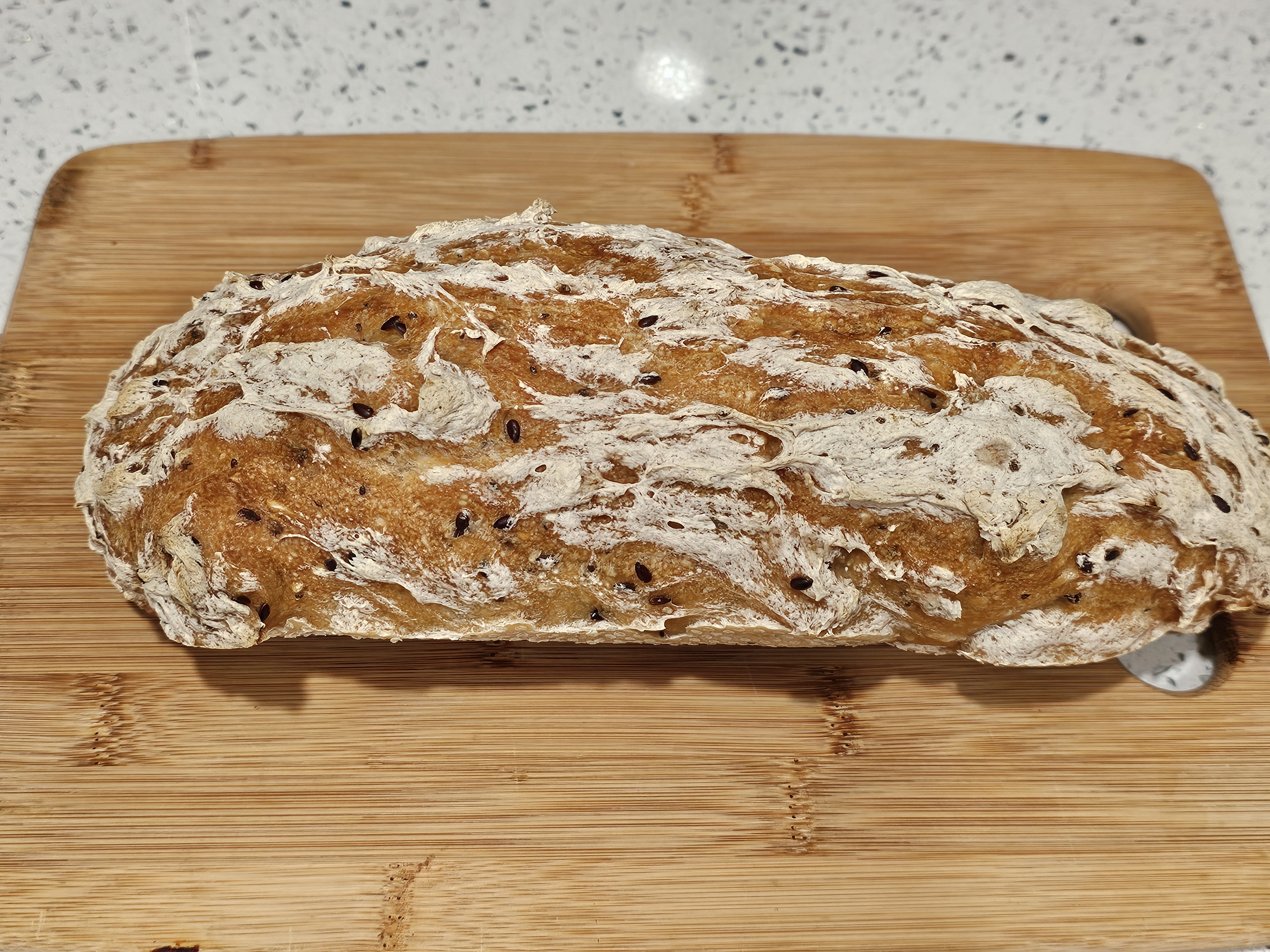 Gluten-free bread loaf sliced