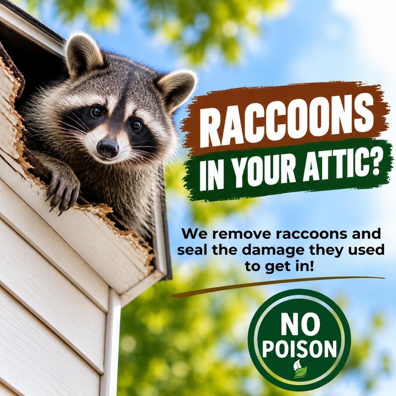 Raccoon removal from attics