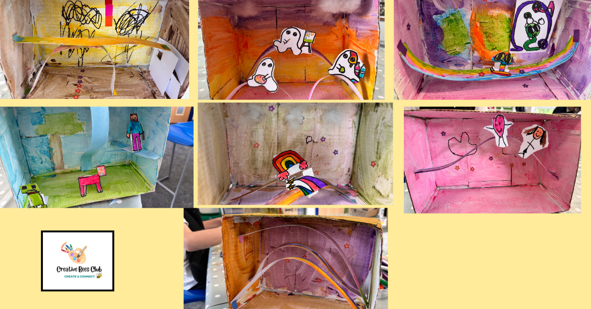 rainbow puppet box