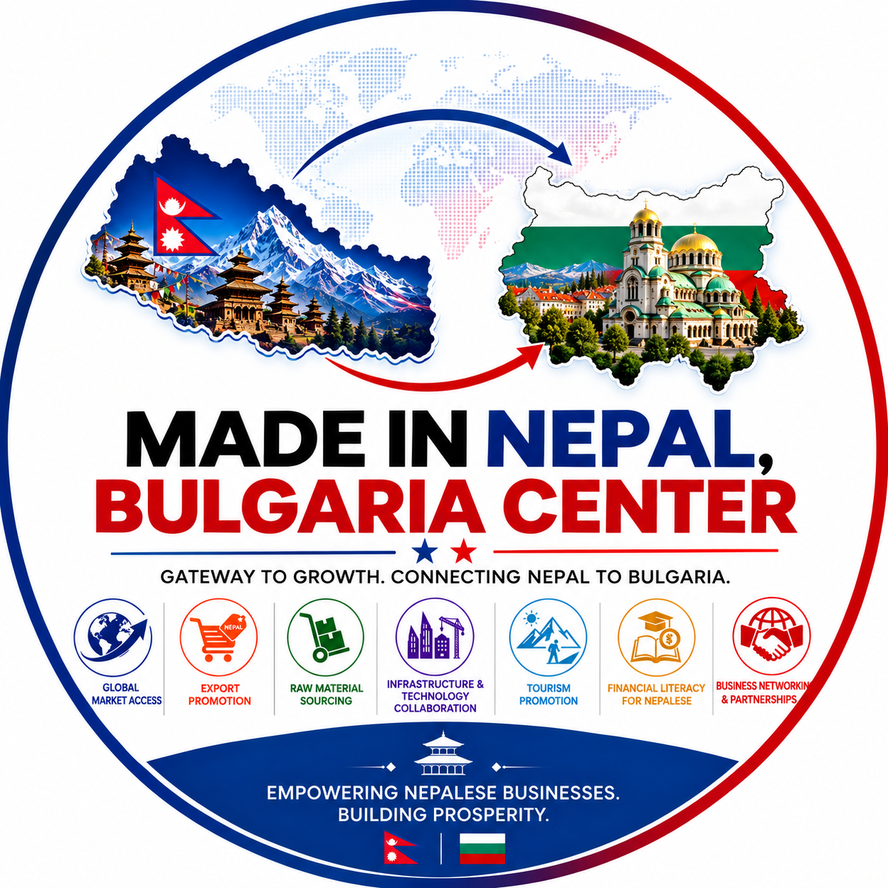 Made in Nepal, Bulgaria Center logo