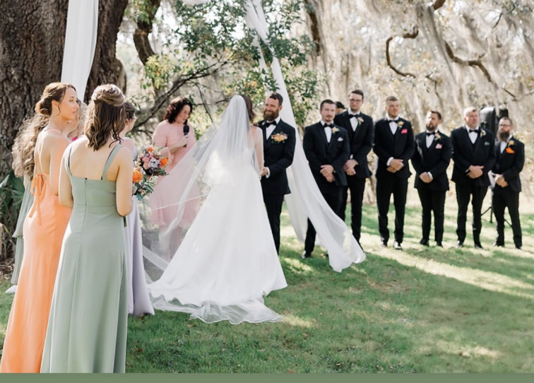 Full-scale wedding ceremony