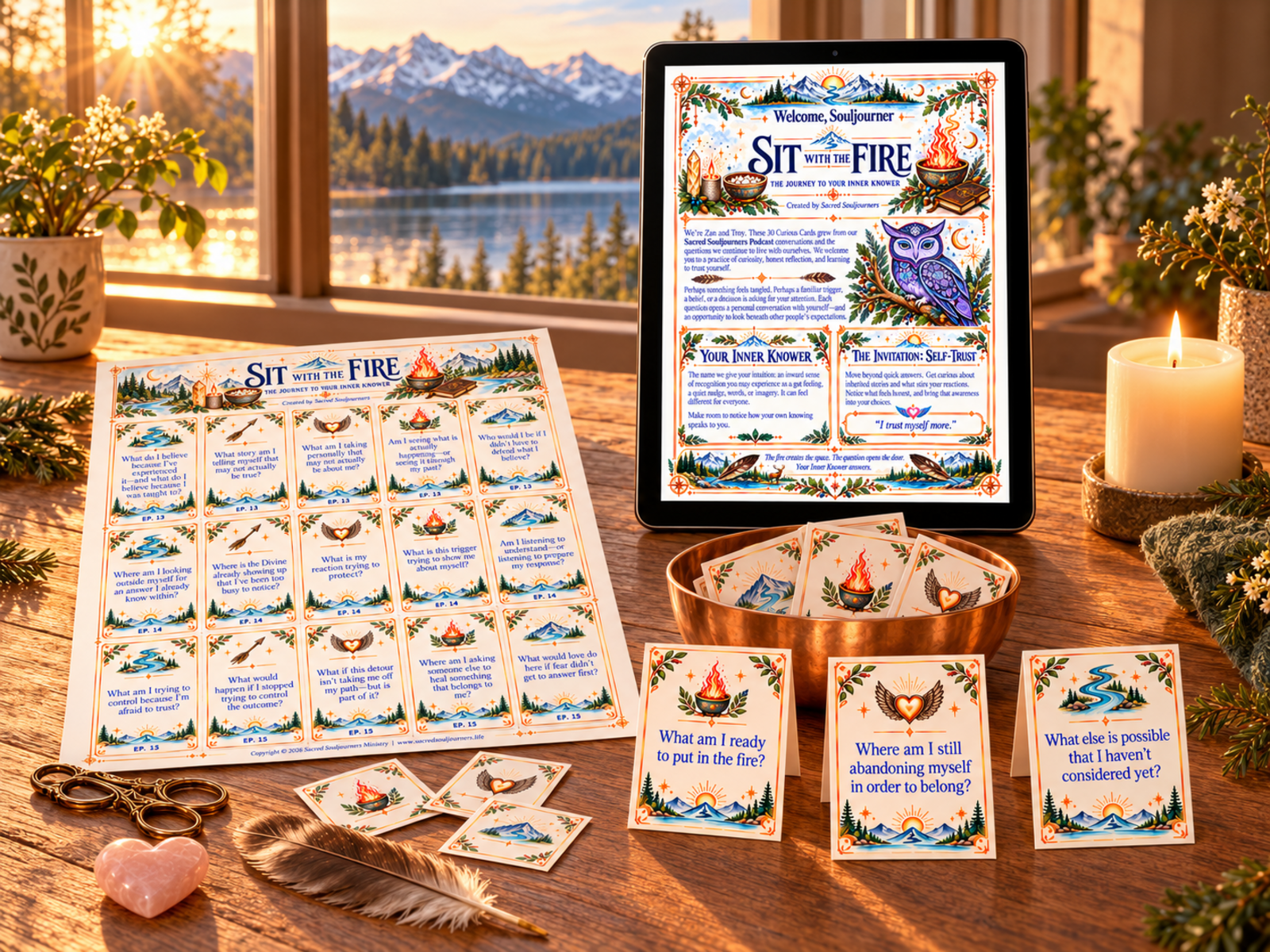Sit With the Fire Curious Cards