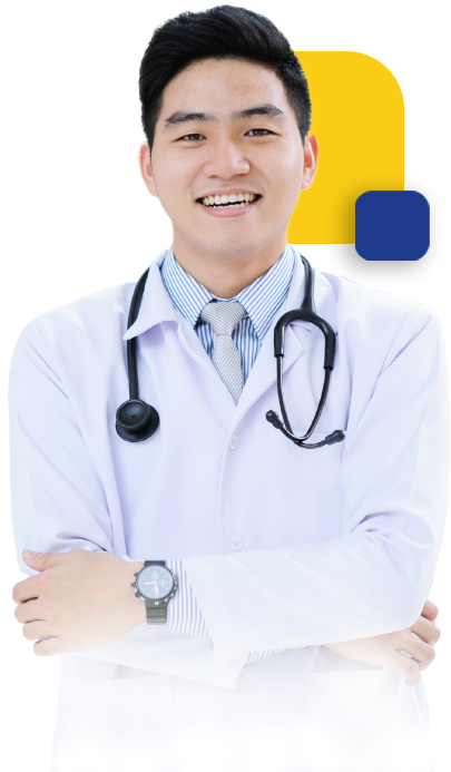 Doctor with patient