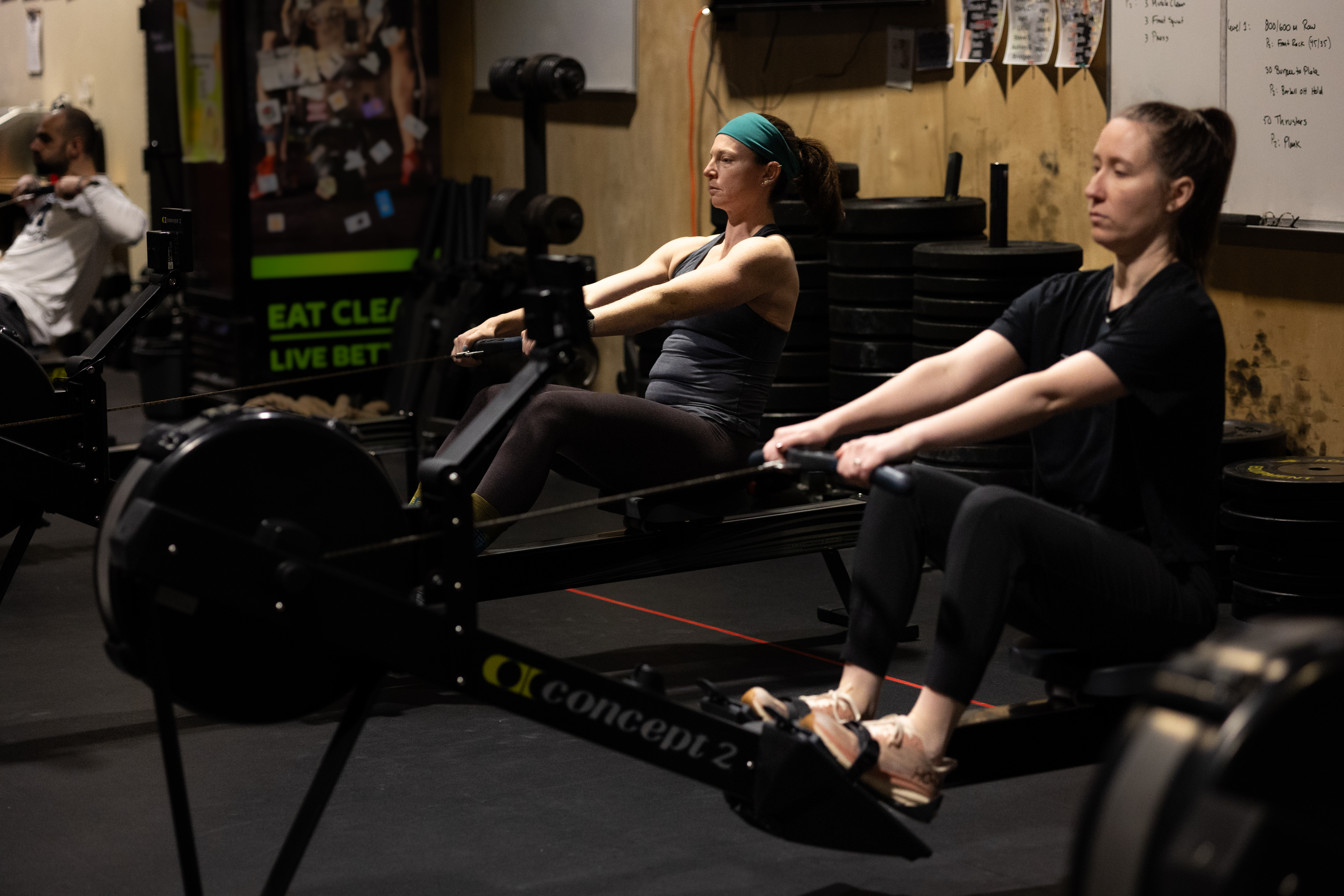 Members rowing at CrossFit Ares