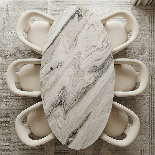 mesa de mármore protegida com película marble shield