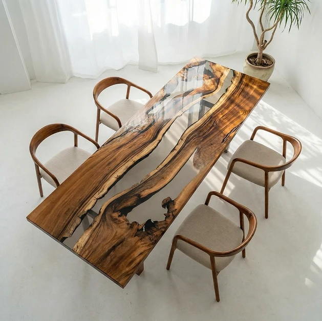 Mesa protegida com película de proteção