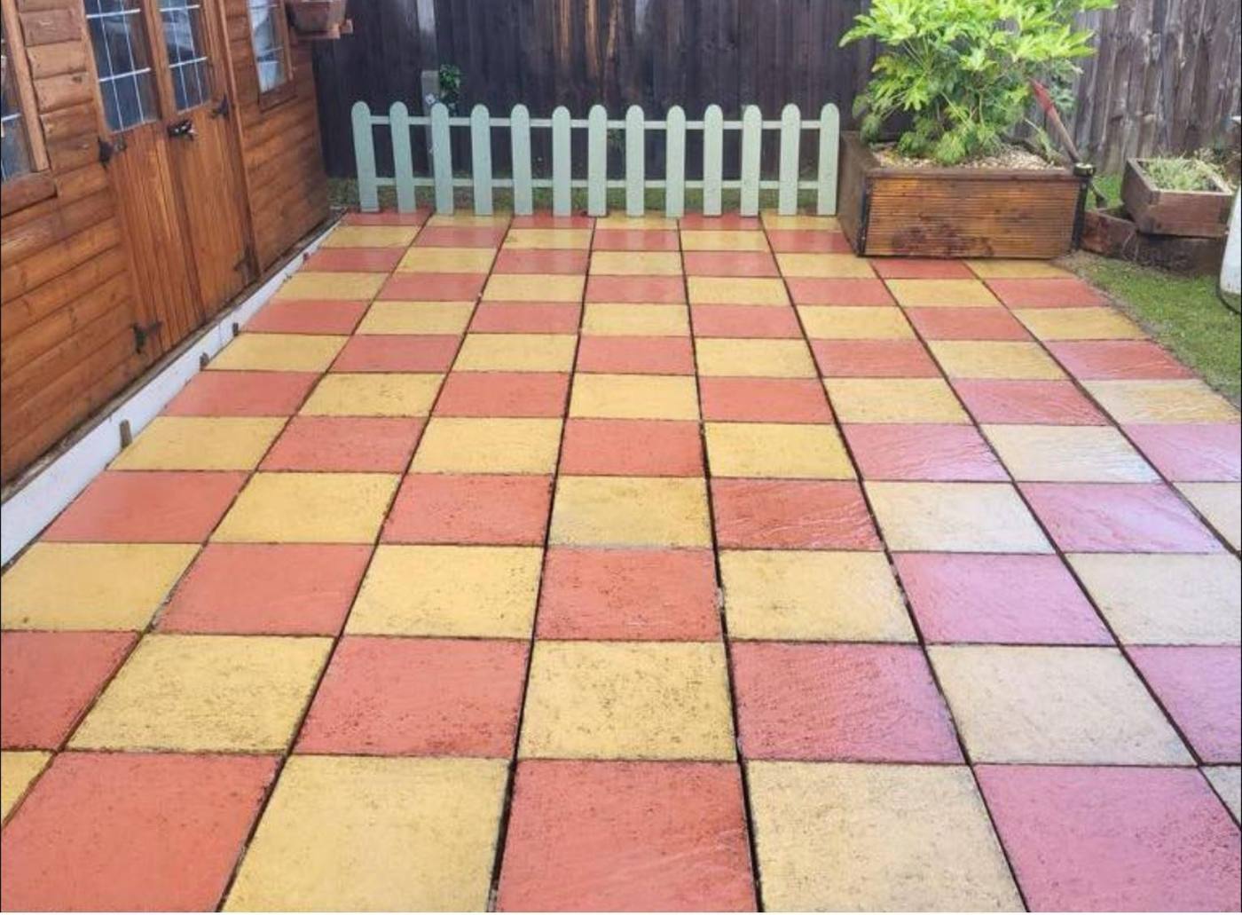 One of our patios after a pressure wash