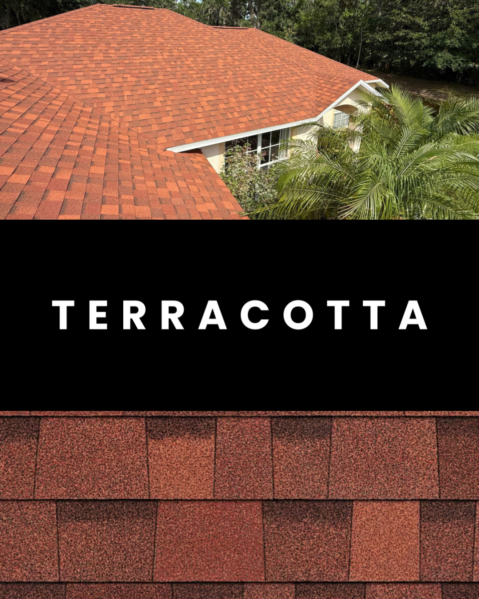 Terracotta shingle roofing color