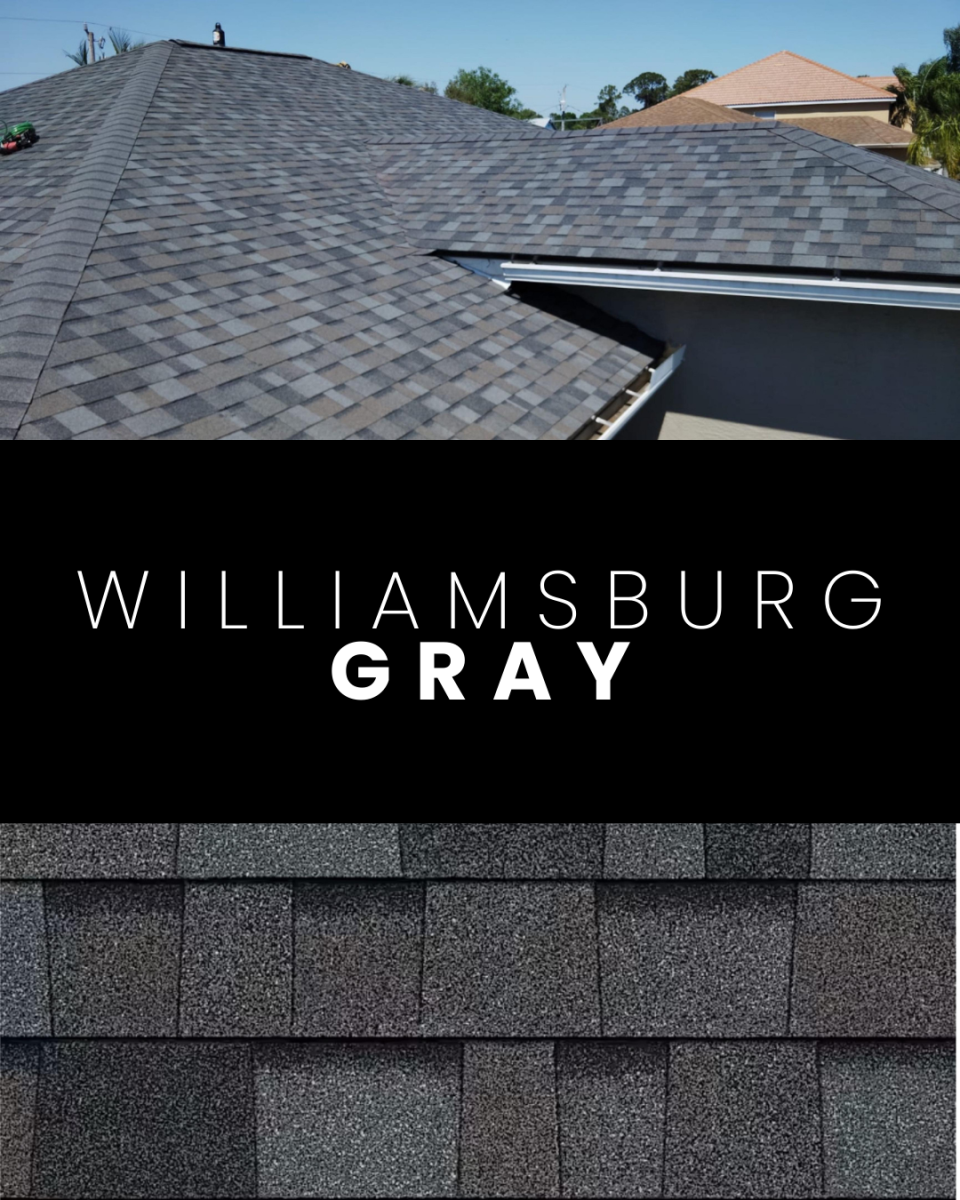 Williamsburg Gray shingle roofing color
