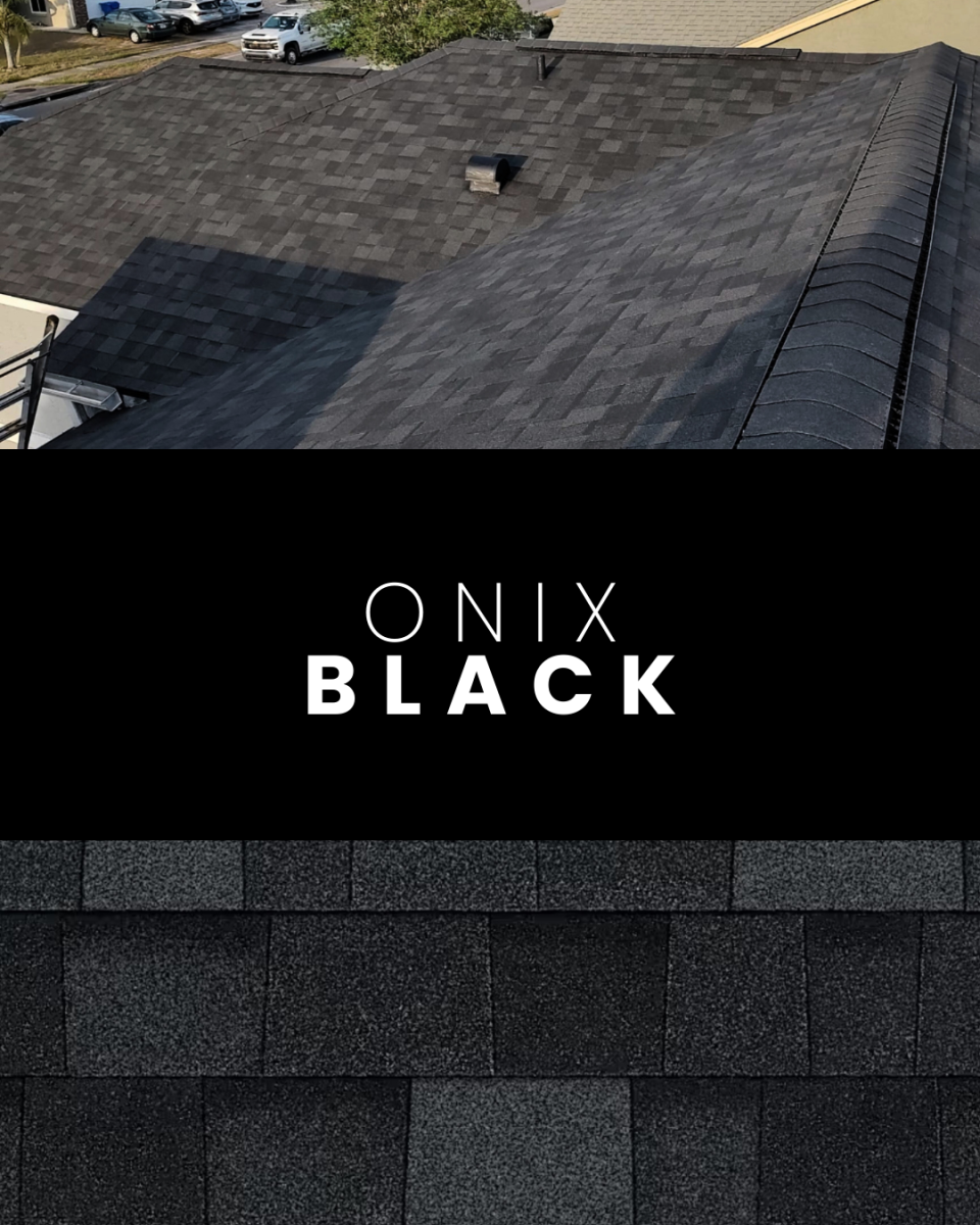 Onyx Black shingle roofing color