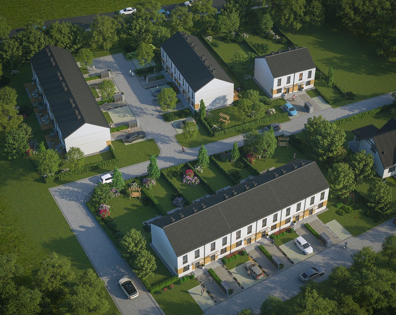 Widok inwestycji z lotu ptaka