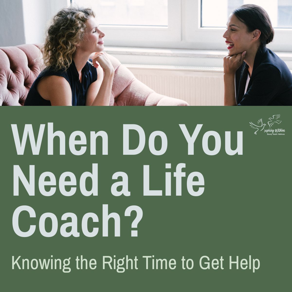 Woman speaking to her life coach