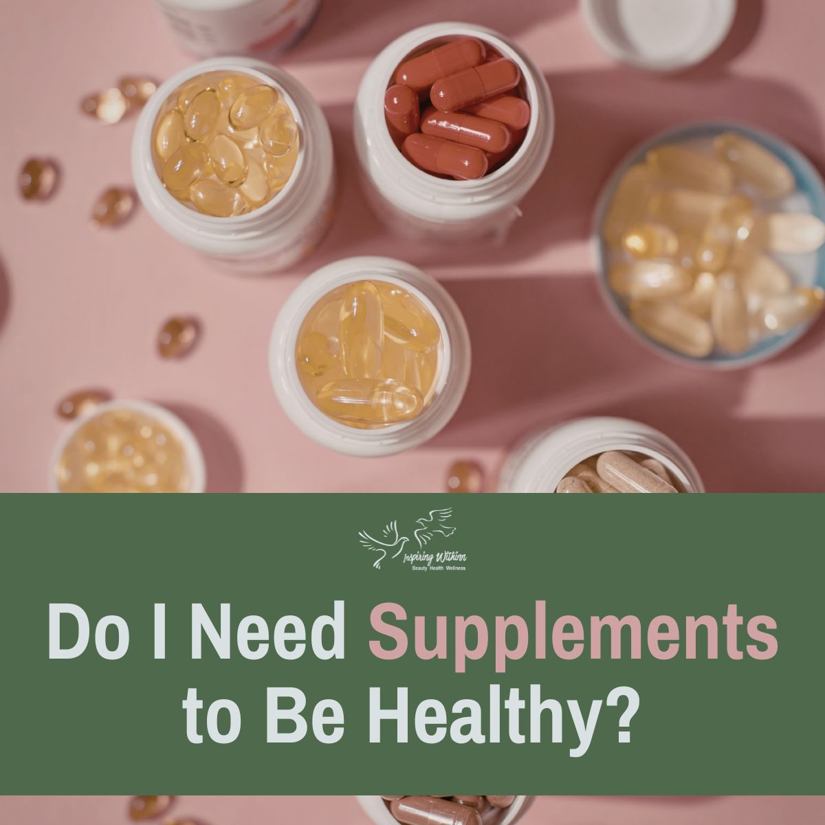 Open containers of supplements