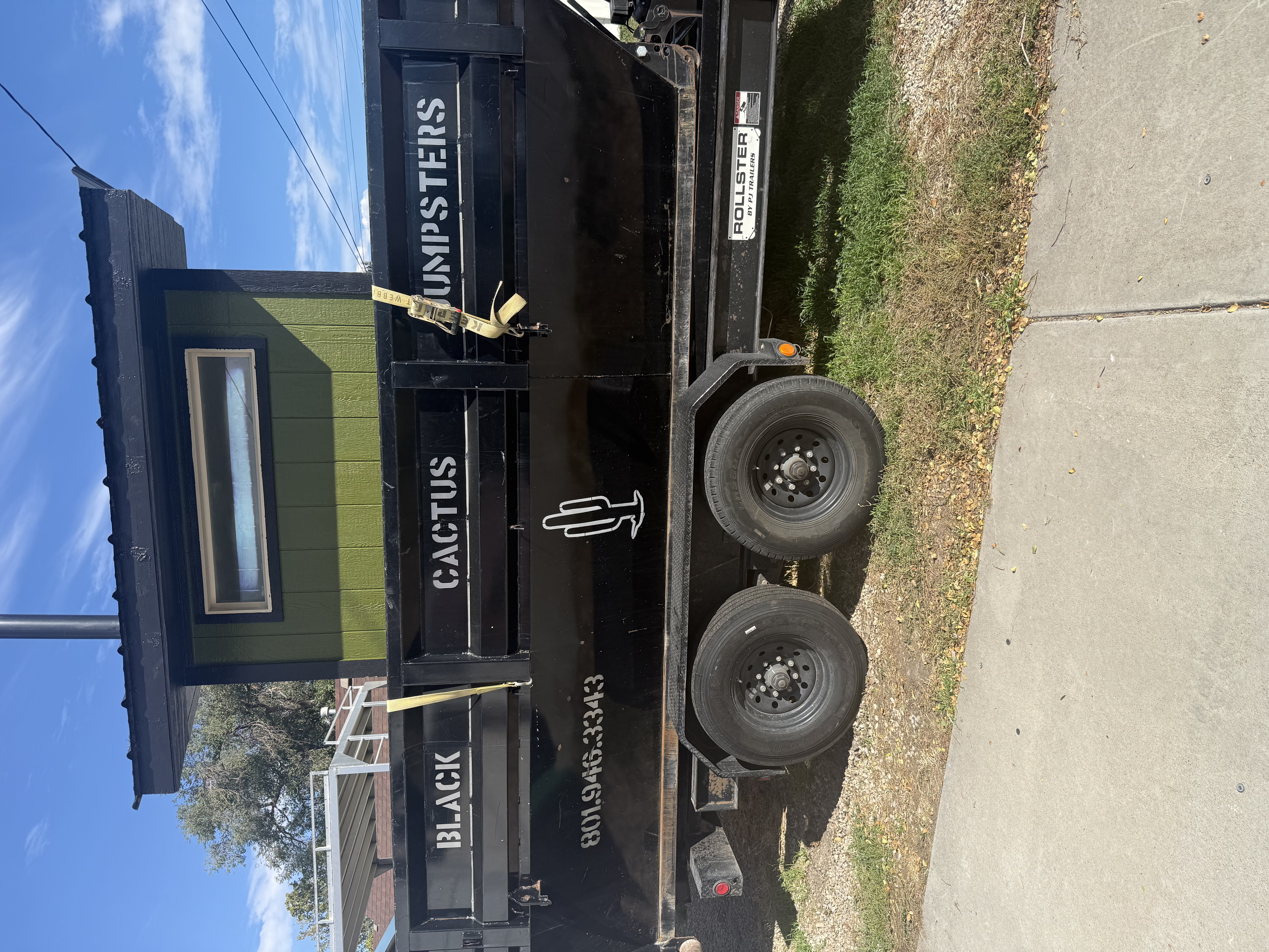 Black Cactus Dumpsters crew at a Utah residential cleanup project