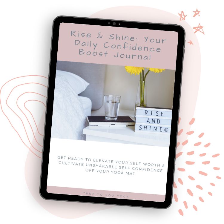 infographic for a downloadable journal on building confidence