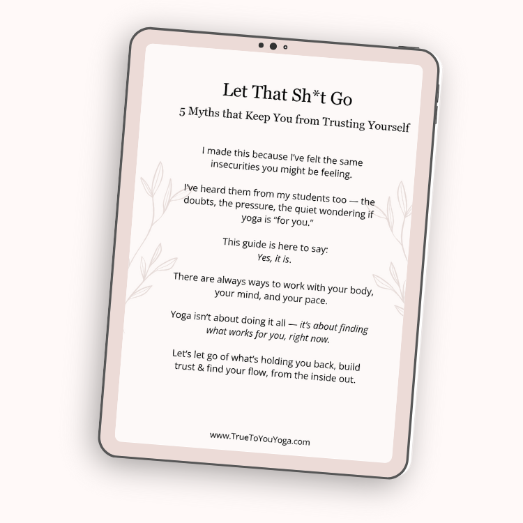 infographic for gentle yoga poses with person sitting in easy seat