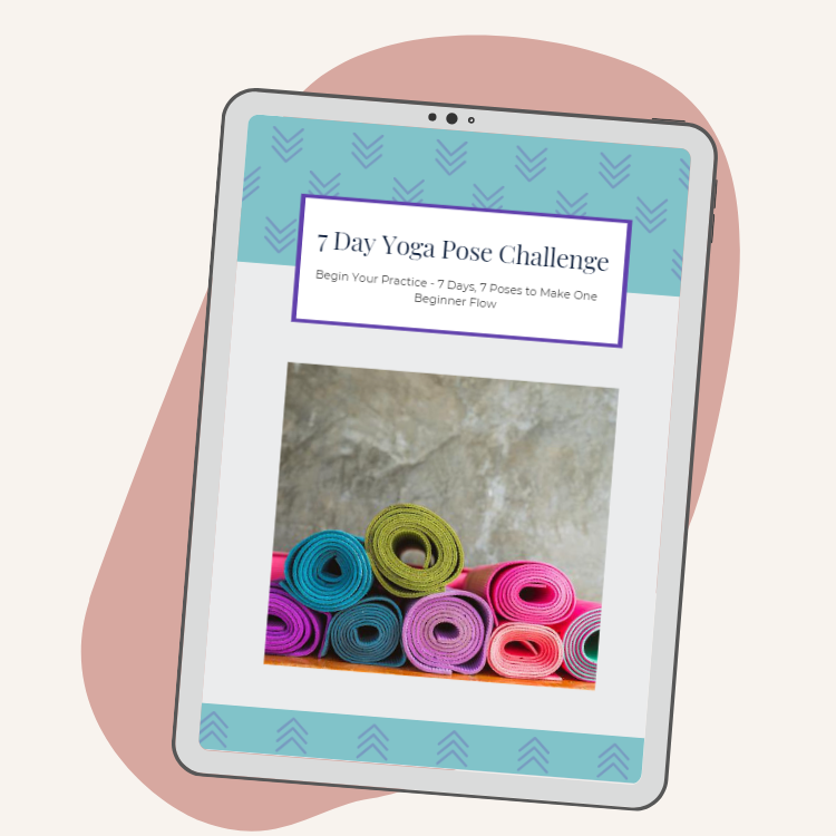 yoga instructor, Jennifer, sitting in easy seat with yoga blocks