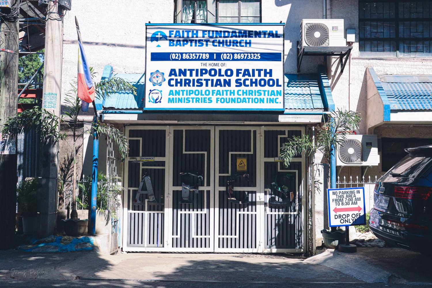 The front of Faith Fundamental Baptist Church and AFCS