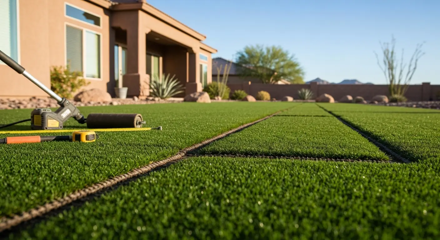 Artificial turf installation
