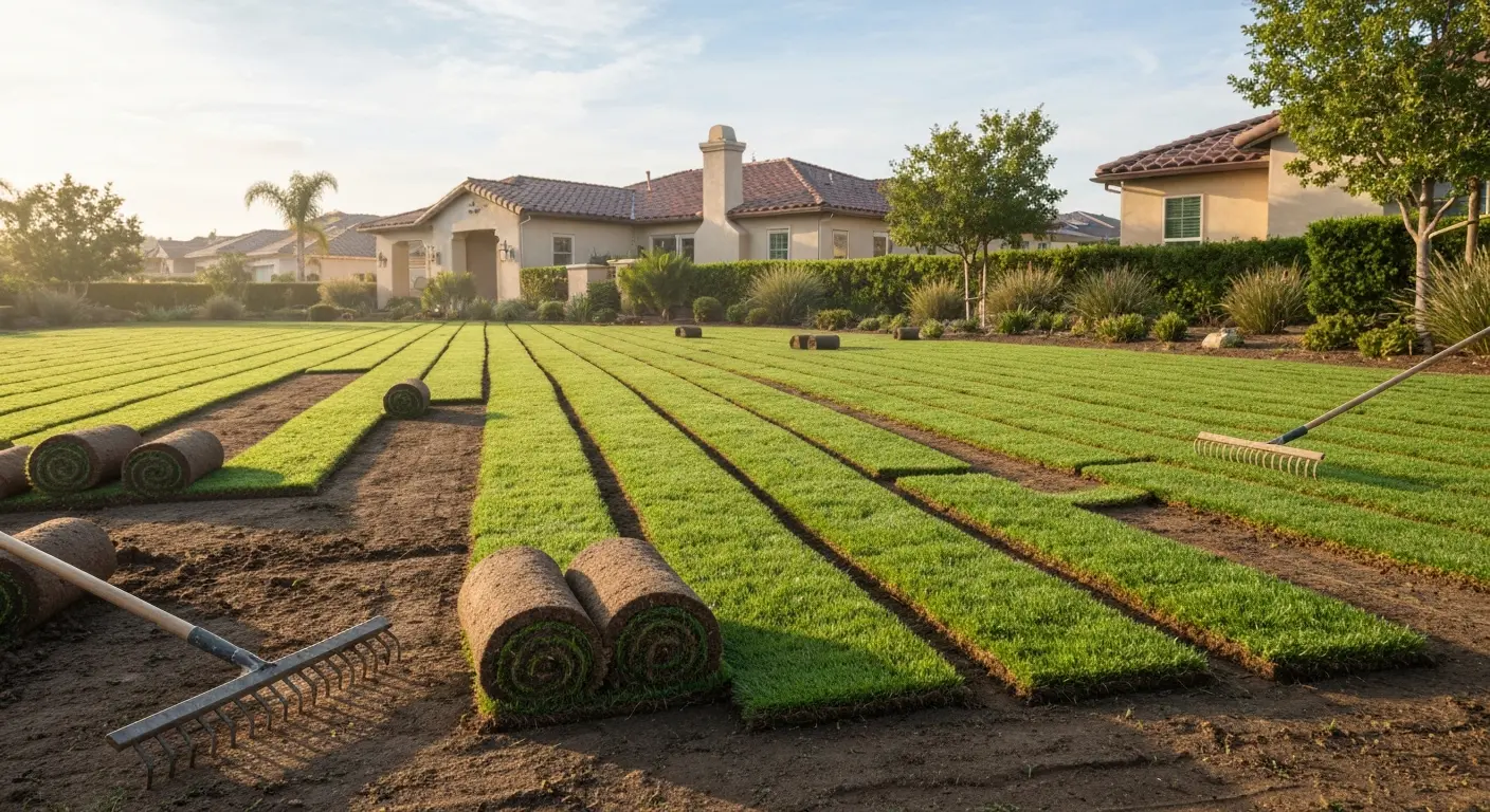 Sod installation project