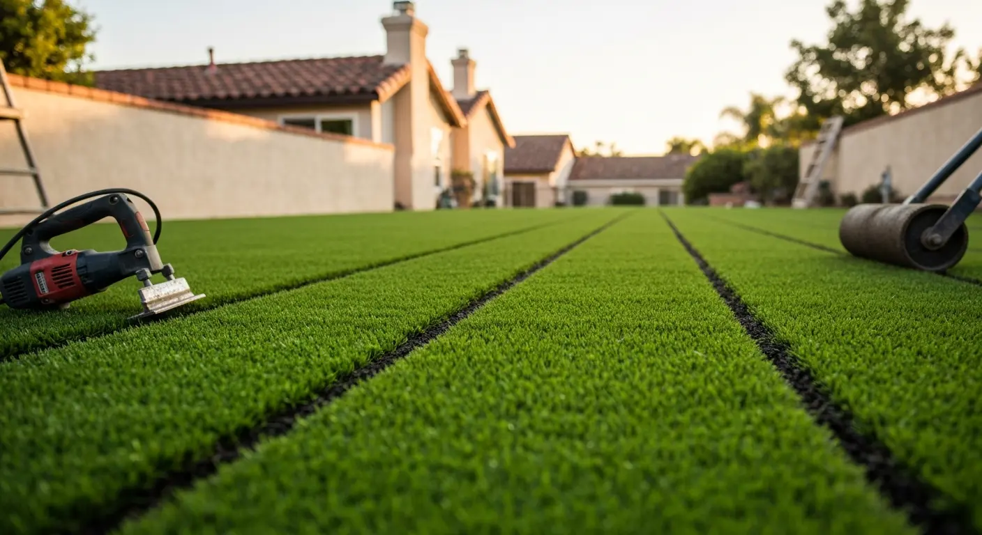 Artificial turf installation