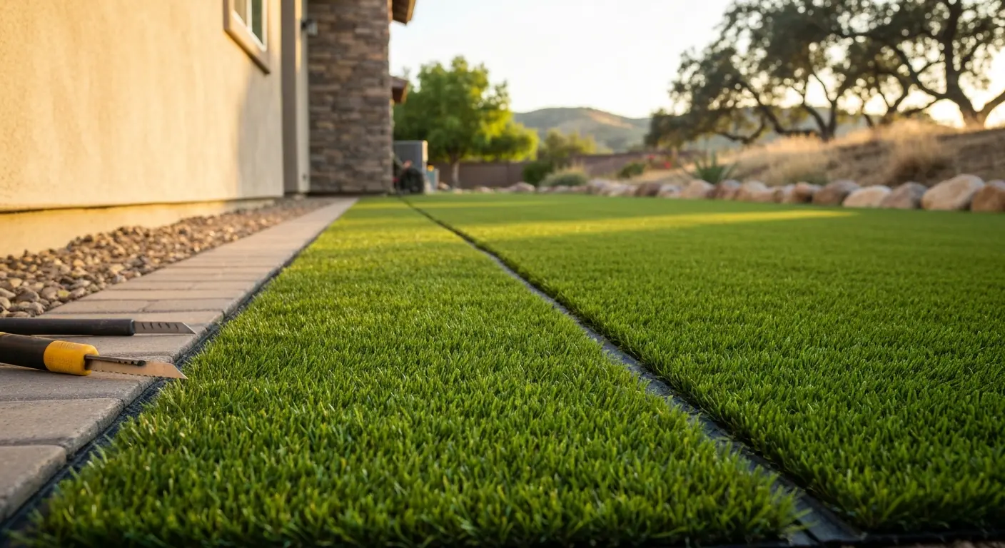 Artificial turf installation
