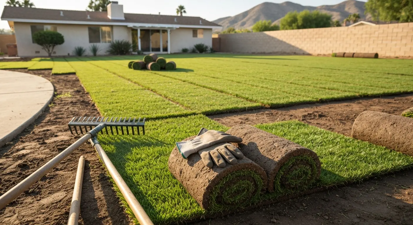 Sod installation project