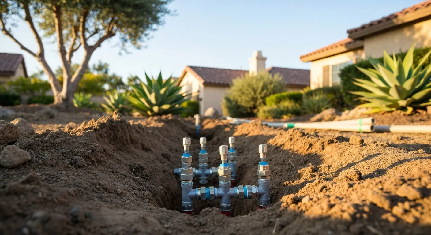 Irrigation line leak repair