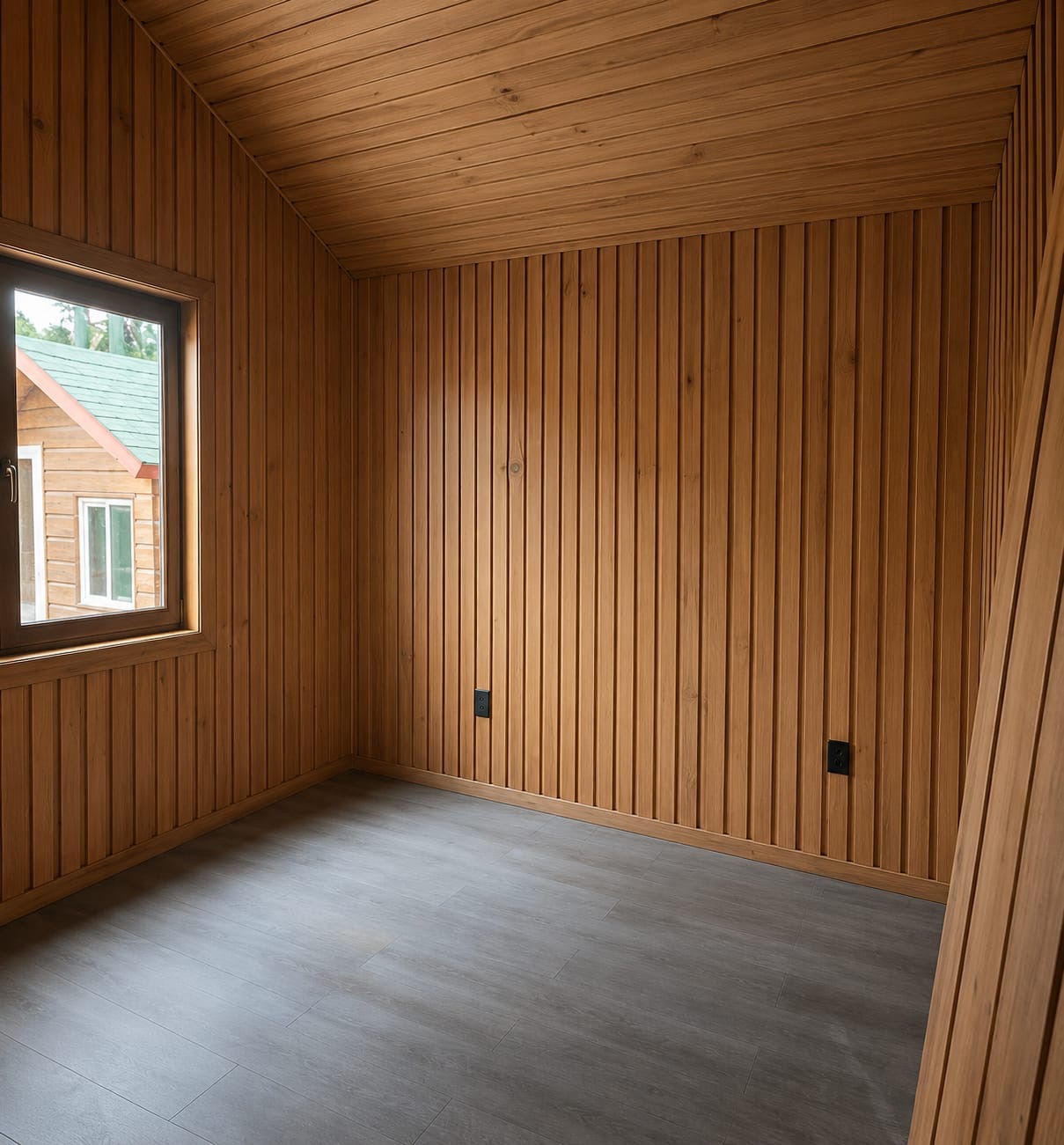 Diseño exterior de una cabaña contemporánea