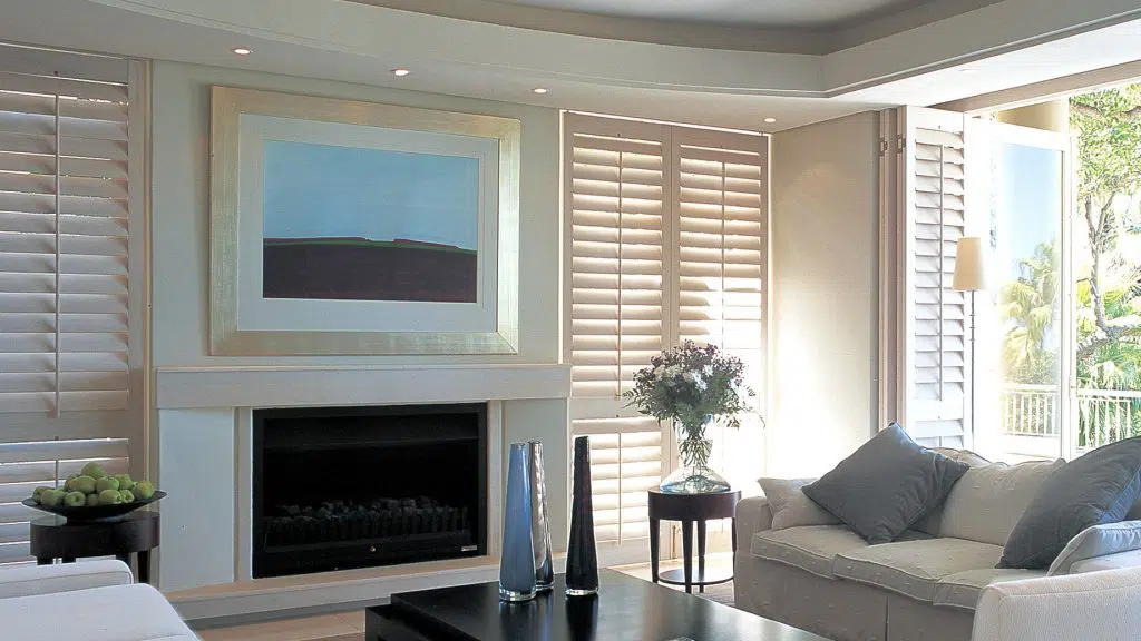 Custom plantation shutters in a bright Jacksonville home