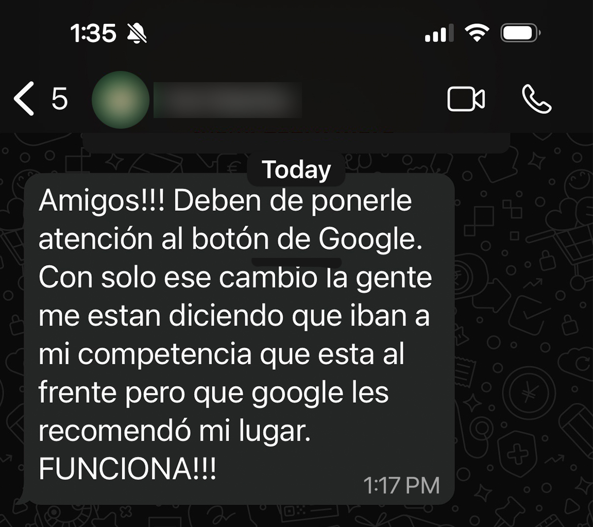 Testimonio Google