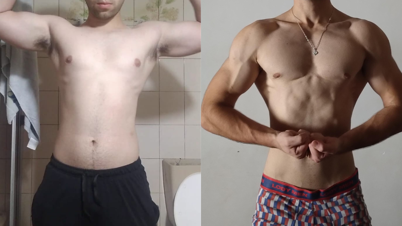 Transformación física antes y después