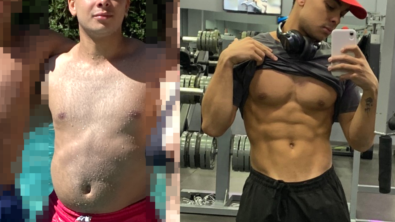 Transformación física antes y después