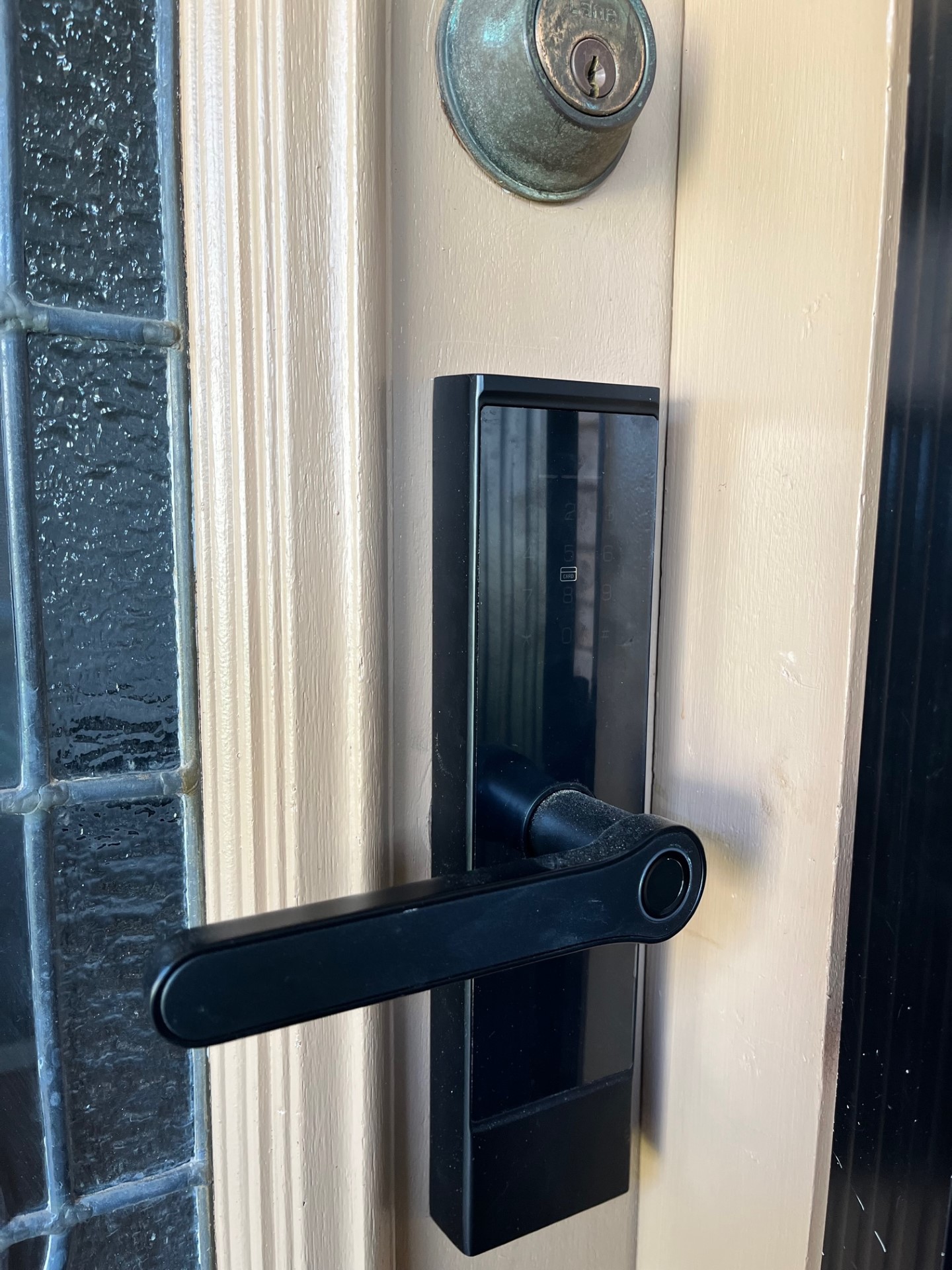 Room with built-in storage and fridge