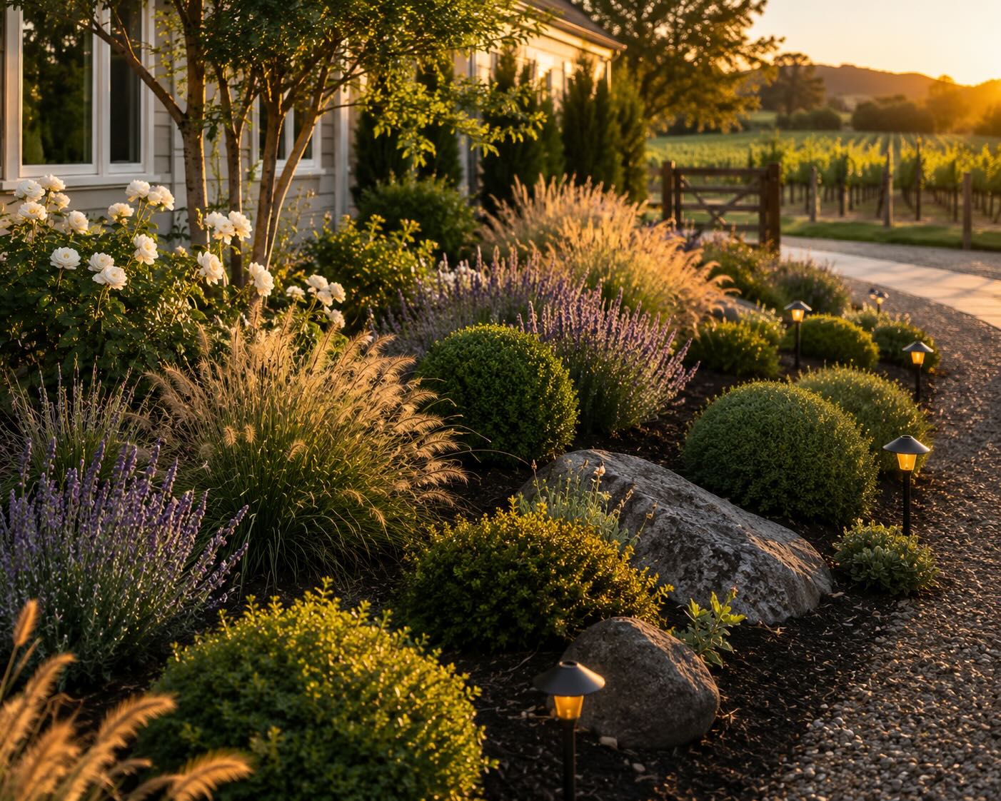 front yard garden renovation — Wine Country Landscaping