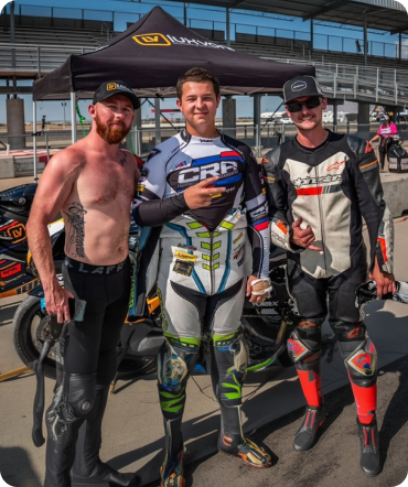 Luxvoni Sponsored Athlete Aiden Handcock with founder Dakota Burford In Utah