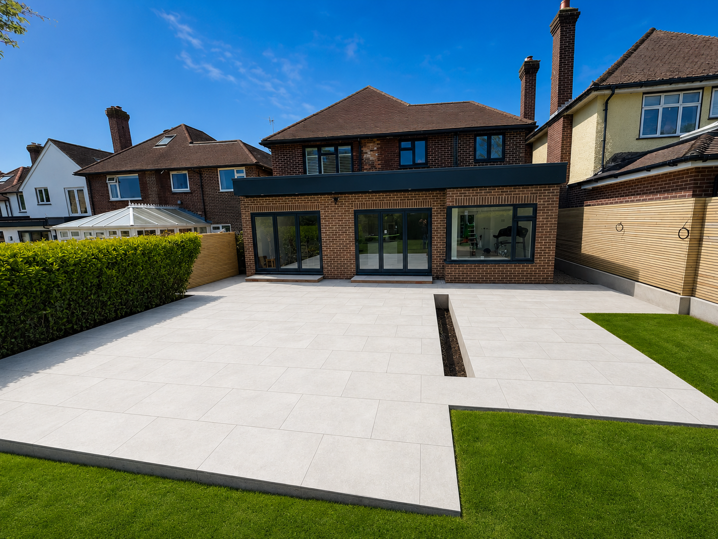 Natural stone patio in Aylesford