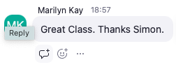 Marilyn
  Kay — student testimonial