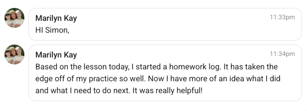 Marilyn
  Kay — student testimonial