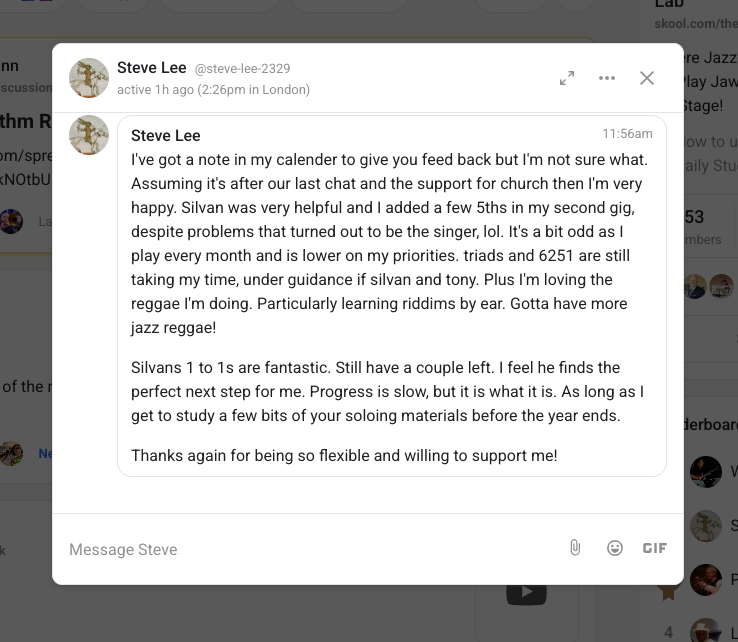 Steve Lee
  — student testimonial