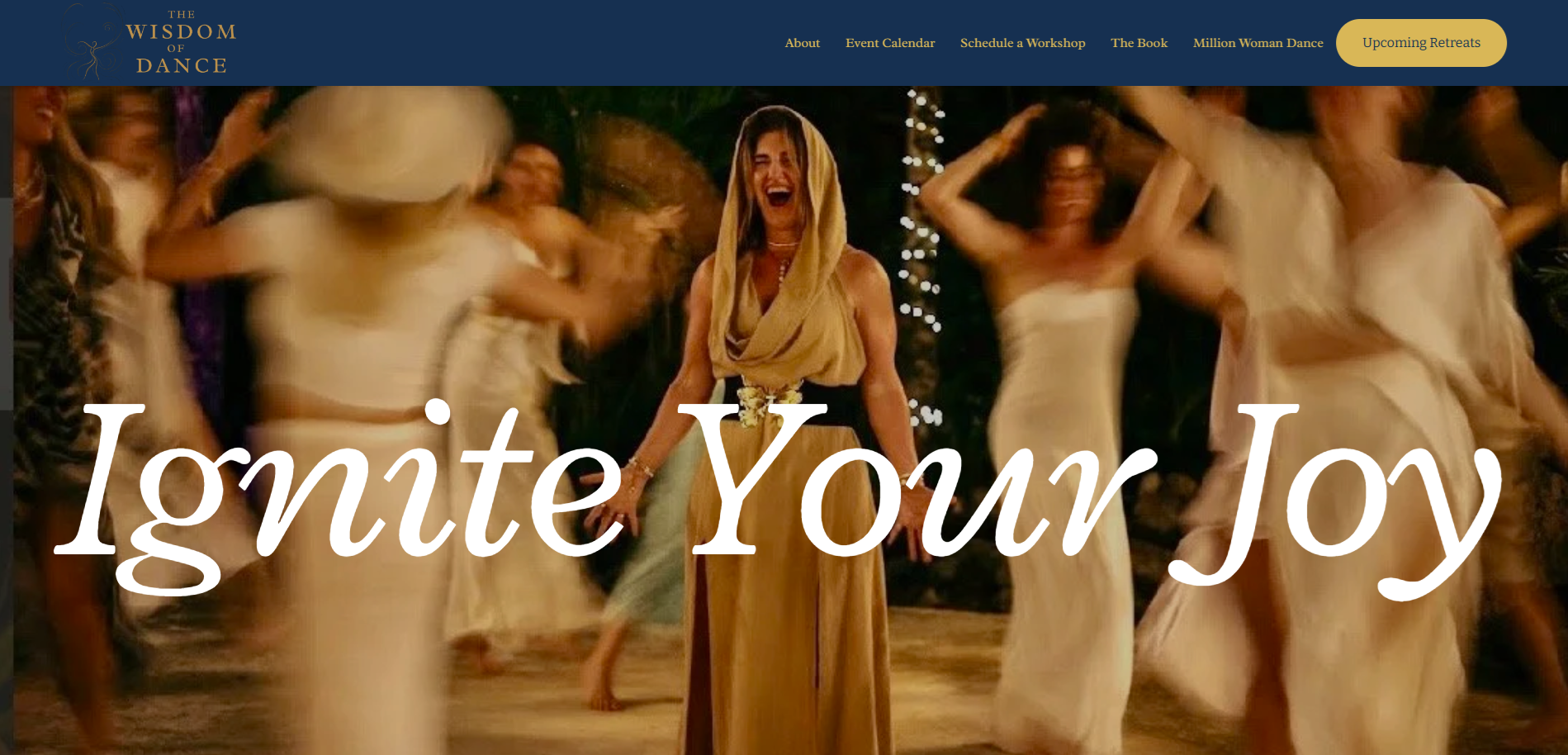The home page of thewisdomofdance.com
