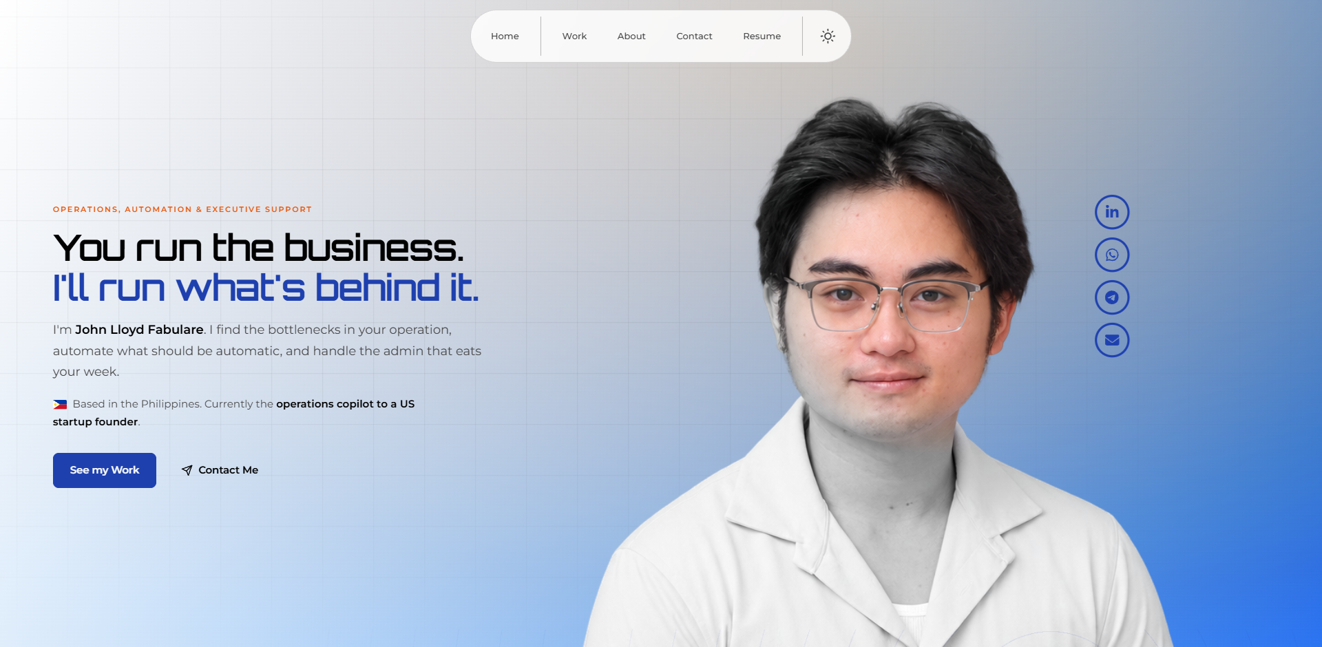 The fabulare.dev homepage