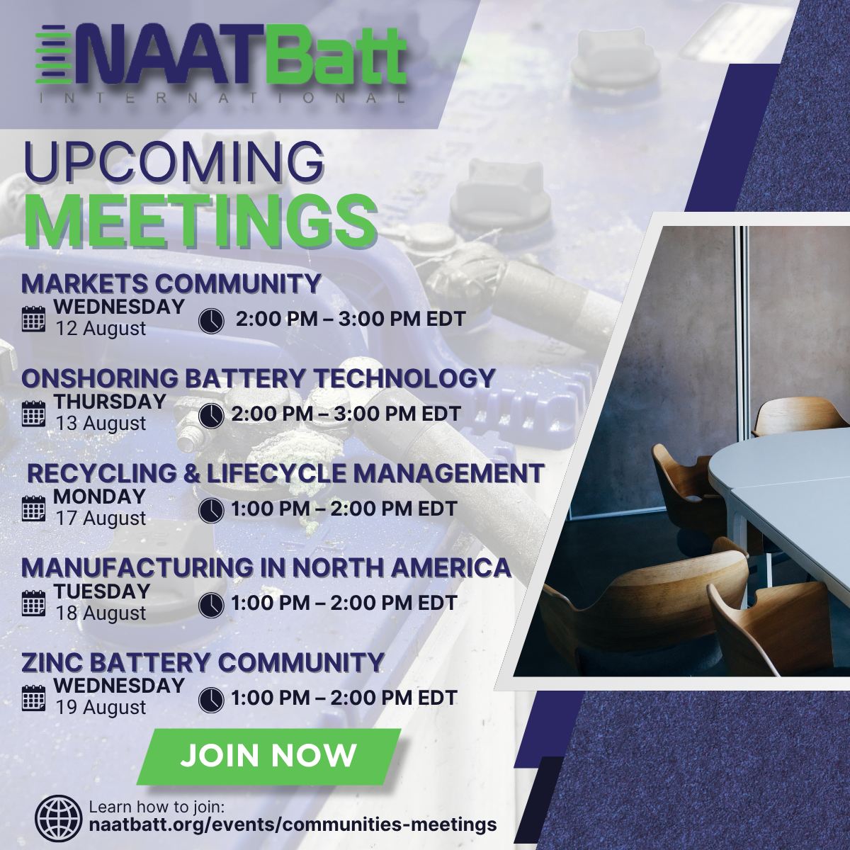 Upcoming community meetings for August