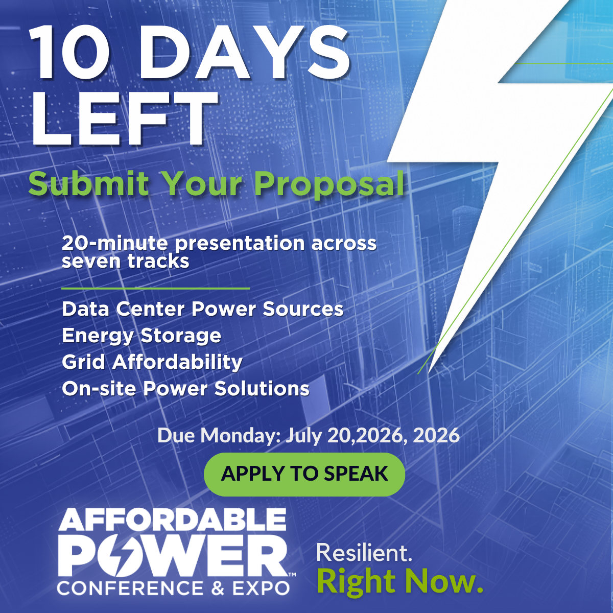 Call for speakers, ten days left to submit a proposal