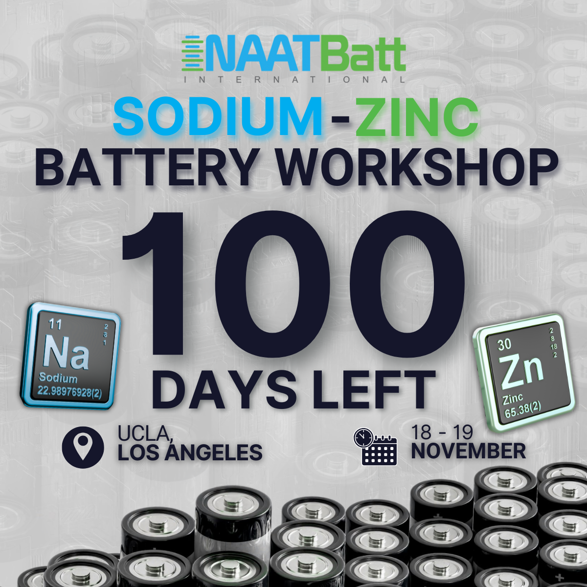 Sodium-Zinc Battery Workshop, one hundred days to go