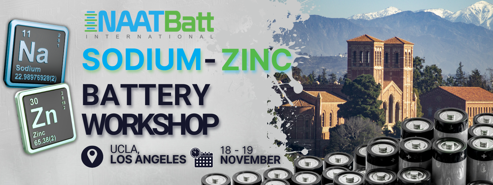Sodium-Zinc Battery Workshop at UCLA, banner